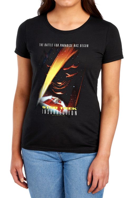 Star Trek Insurrection Poster Womens T-Shirt