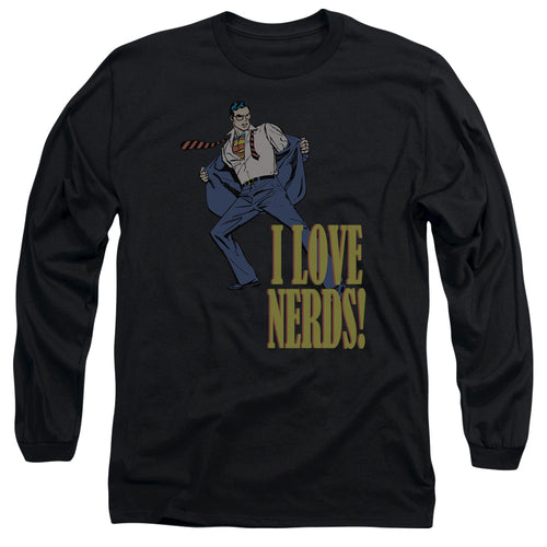 DC Comics I Love Nerds Long Sleeve T-Shirt