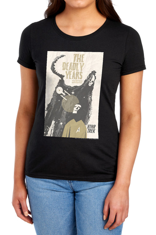 Star Trek Juan Ortiz The Deadly Years Black Womens T-Shirt