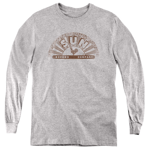 Sun Records Half Logo Distressed Youth Long Sleeve T-Shirt