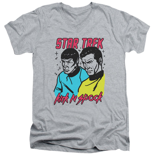 Star Trek Kirk n Spock V-Neck T-Shirt