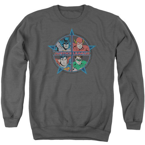 Justice League Four Heroes Crewneck Sweatshirt