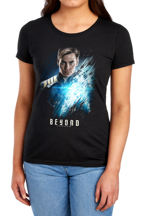 Star Trek Beyond Kirk Poster Womens T-Shirt