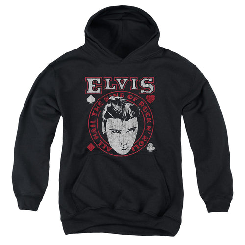 Elvis Presley Hail The King Youth Hoodie