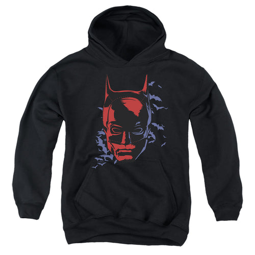 The Batman Shadowed Headshot Youth Hoodie