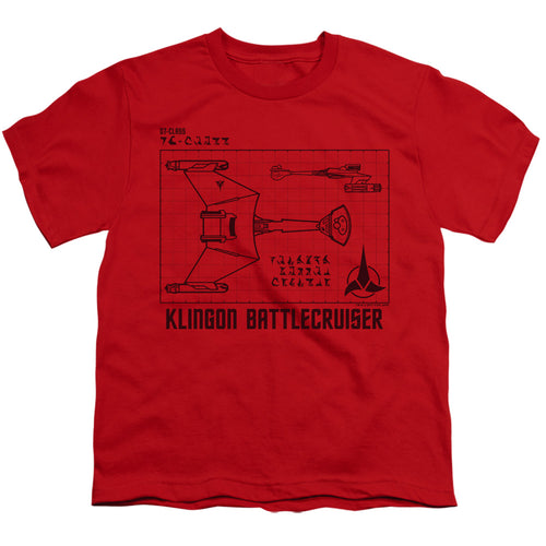 Star Trek Klingon D7 Diagram Youth/Toddler T-Shirt