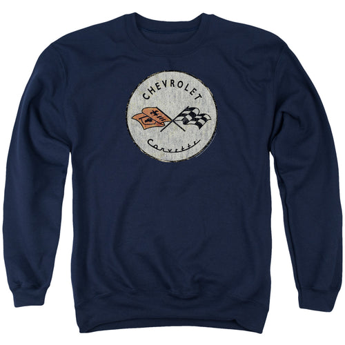Chevy Old Vette Navy Crewneck Sweatshirt