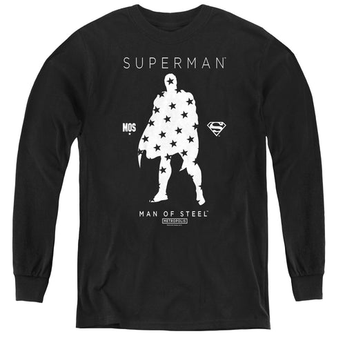 Superman Star Silhouette Youth Long Sleeve T-Shirt