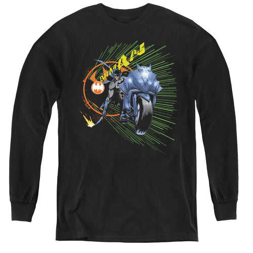Batman Batcycle Youth Long Sleeve T-Shirt