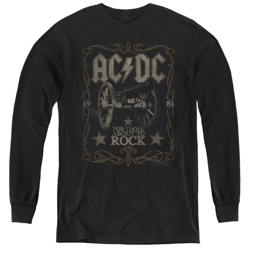 AC/DC Rock Label Youth Long Sleeve T-Shirt