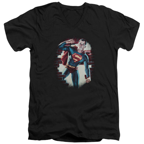 Superman Vintage Steel V-Neck T-Shirt