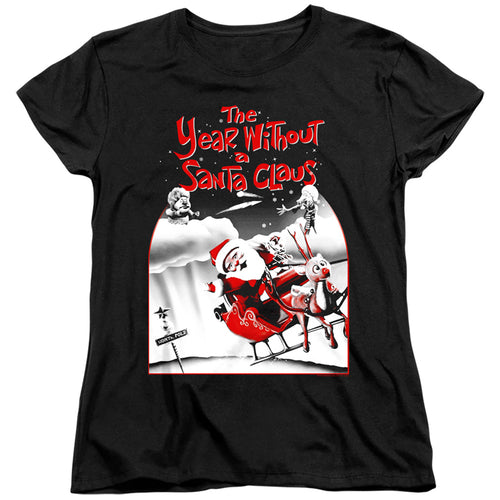 The Year Without a Santa Claus Santa Poster Womens T-Shirt