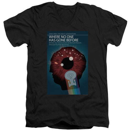 Star Trek Where No One Has Gone Before Black V-Neck T-Shirt
