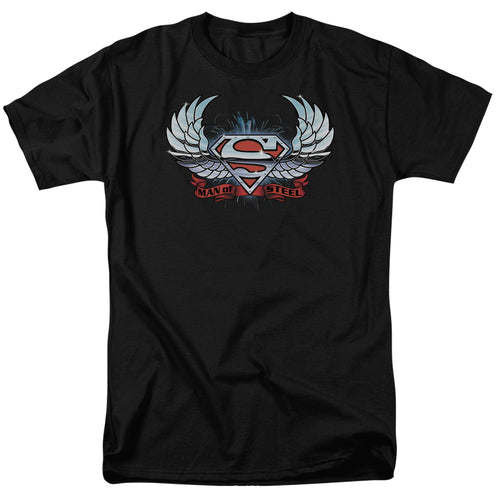 Superman Chrome Wings Shield T-Shirt
