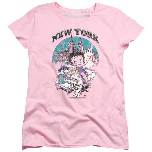 Betty Boop Singing in NY Womens T-Shirt