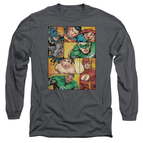 Justice League Hero Boxes Long Sleeve T-Shirt