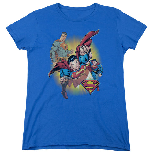 Superman Collage Womens T-Shirt