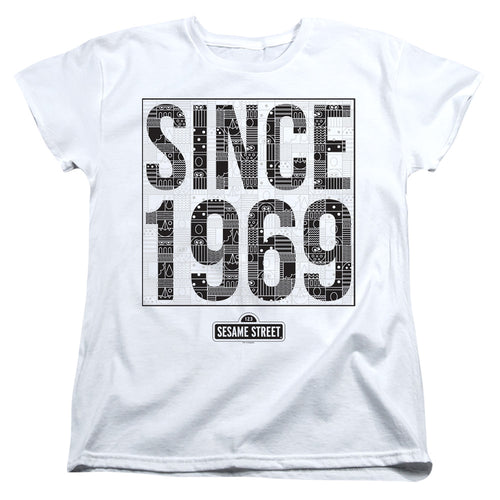 Sesame Street Since 1969 Pattern Womens T-Shirt