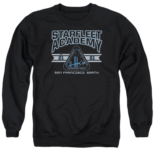 Star Trek Starfleet Academy Earth Black Crewneck Sweatshirt