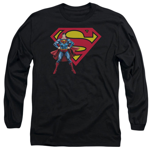 Superman & Logo Long Sleeve T-Shirt