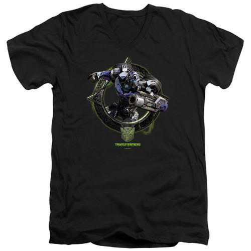 Transformers Mirage Circle Frame V-Neck T-Shirt