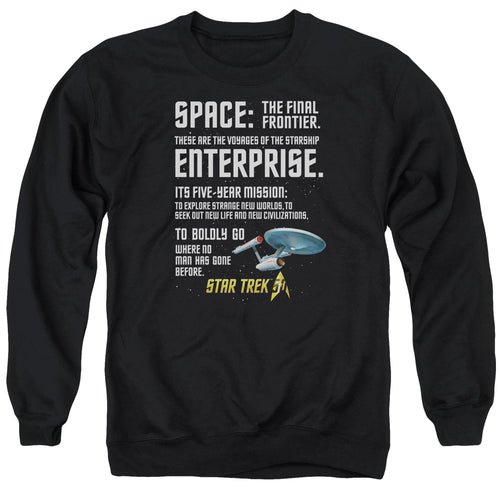 Star Trek The Final Frontier Monologue Crewneck Sweatshirt