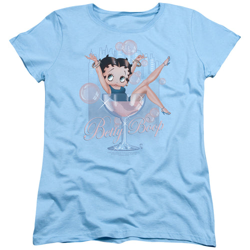 Betty Boop Pink Champagne Pink Womens T-Shirt