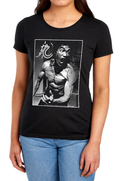 Bruce Lee Focused Rage Womens T-Shirt