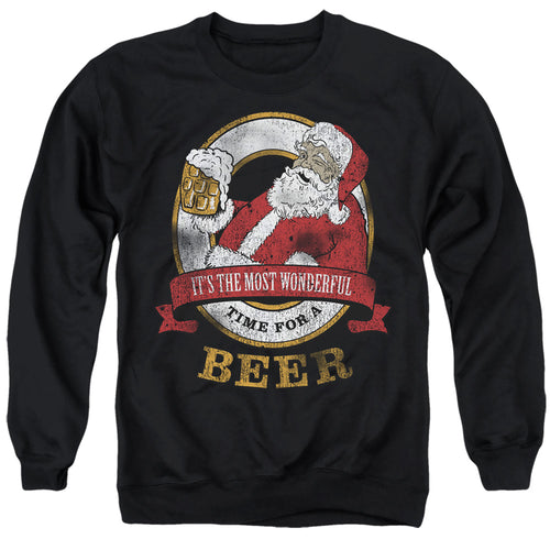 Christmas Most Wonderful Time for a Beer Crewneck Sweatshirt