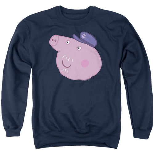 Peppa Pig Grandpa Pig Face Crewneck Sweatshirt