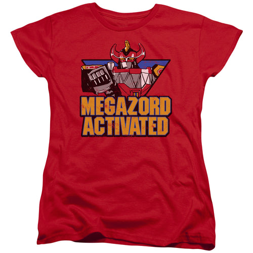 Mighty Morphin Power Rangers Megazord Activated Womens T-Shirt