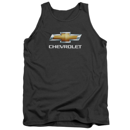 Chevy Bowtie Stacked Charcoal Tank Top