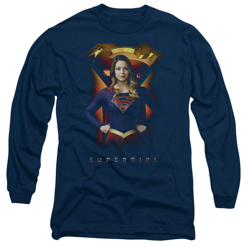 Supergirl Standing Symbol Long Sleeve T-Shirt