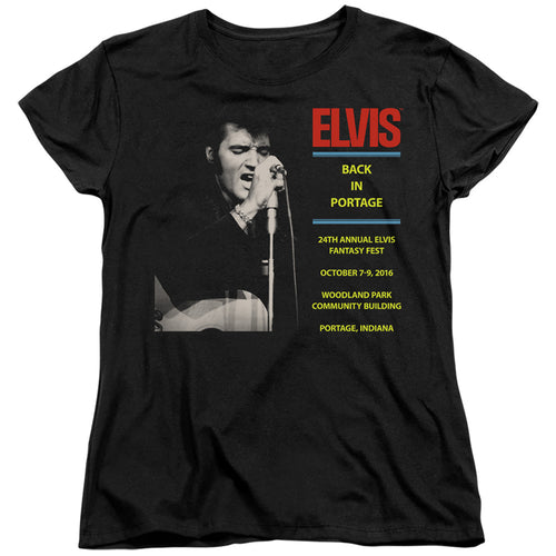 Elvis Presley Back In Portage Womens T-Shirt