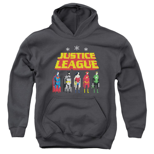 Justice League Standing Below Youth Hoodie