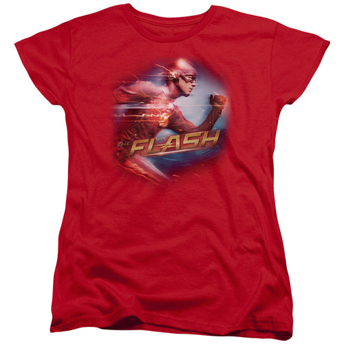The Flash Fastest Man Red Womens T-Shirt