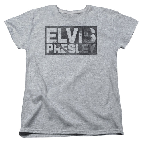 Elvis Presley Block Letters Womens T-Shirt