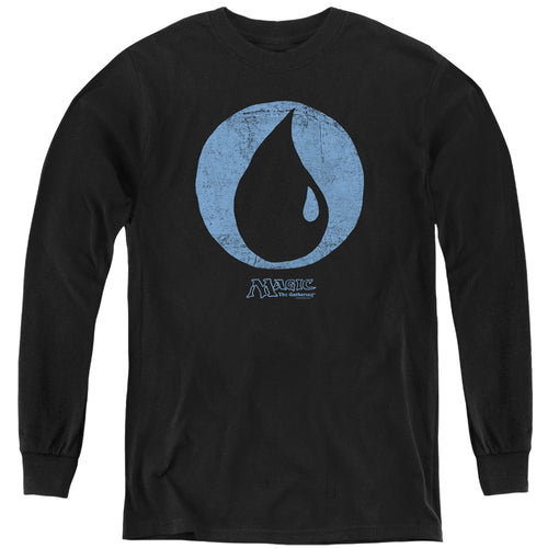 Magic the Gathering Blue Symbol Youth Long Sleeve T-Shirt