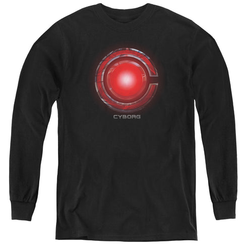 Justice League Cyborg Logo Youth Long Sleeve T-Shirt
