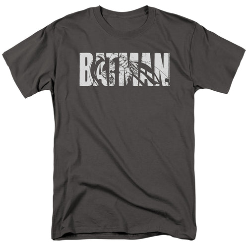 The Batman Text on Gray T-Shirt