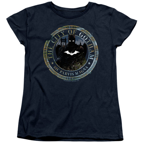 The Batman Gotham Seal Monochrome Womens T-Shirt