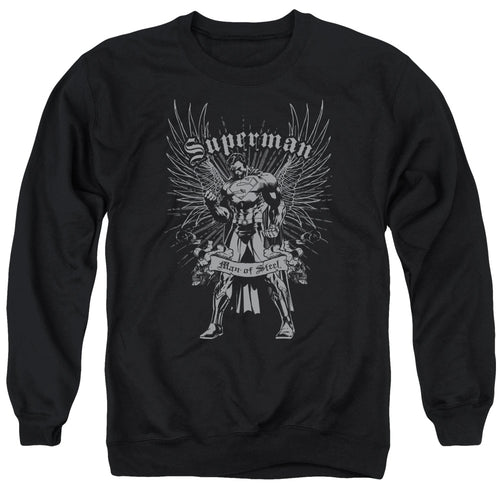 Superman Steel Black Crewneck Sweatshirt