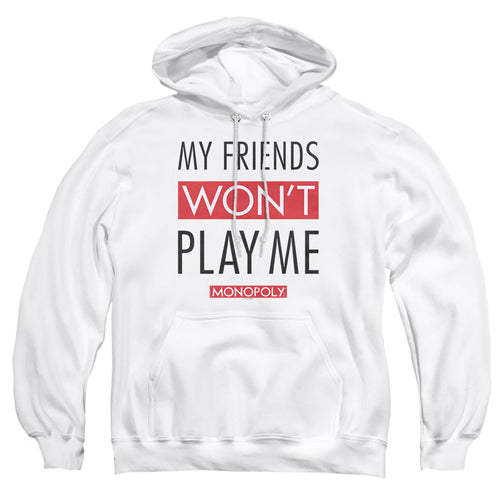 Monopoly My Friends White Pullover Hoodie