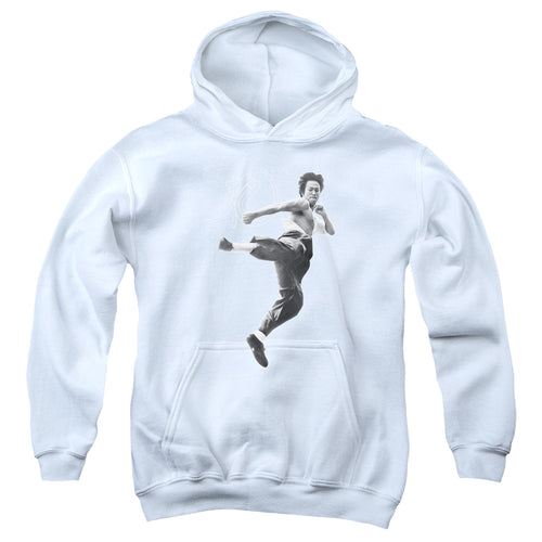 Bruce Lee Flying Kick Youth Hoodie