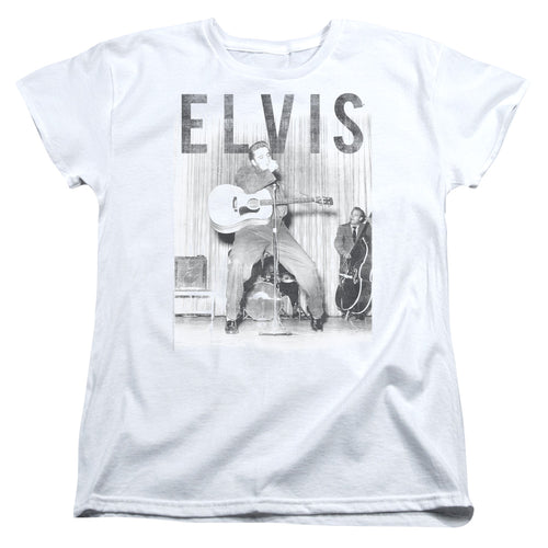 Elvis Presley With The Band Womens T-Shirt