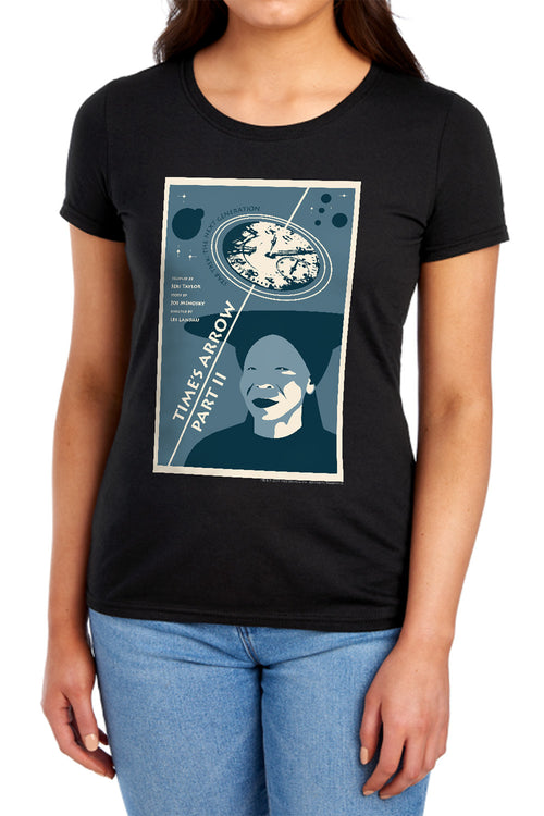 Star Trek Time's Arrow Part II Black Womens T-Shirt