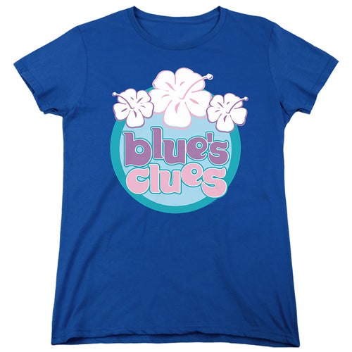 Blue's Clues Hawaiian Flowers Womens T-Shirt