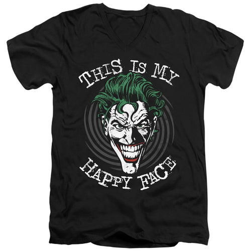 Batman Maniacal Spiral V-Neck T-Shirt