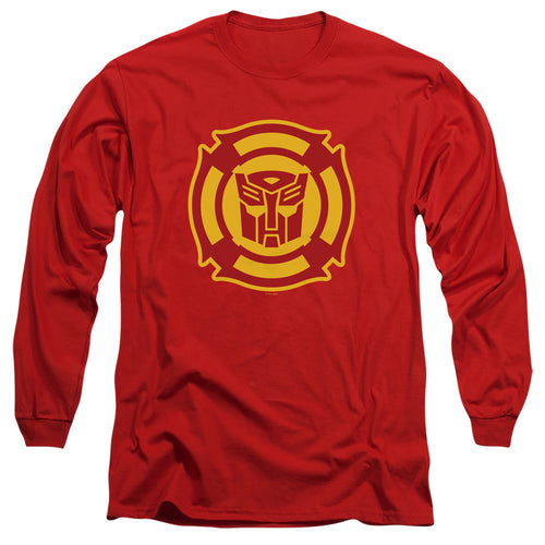 Transformers Rescue Bots Logo Red Long Sleeve T-Shirt