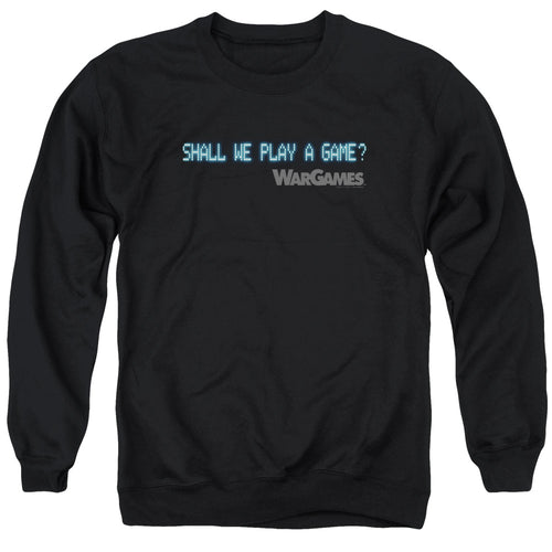 WarGames Shall We Play a Game Text Crewneck Sweatshirt